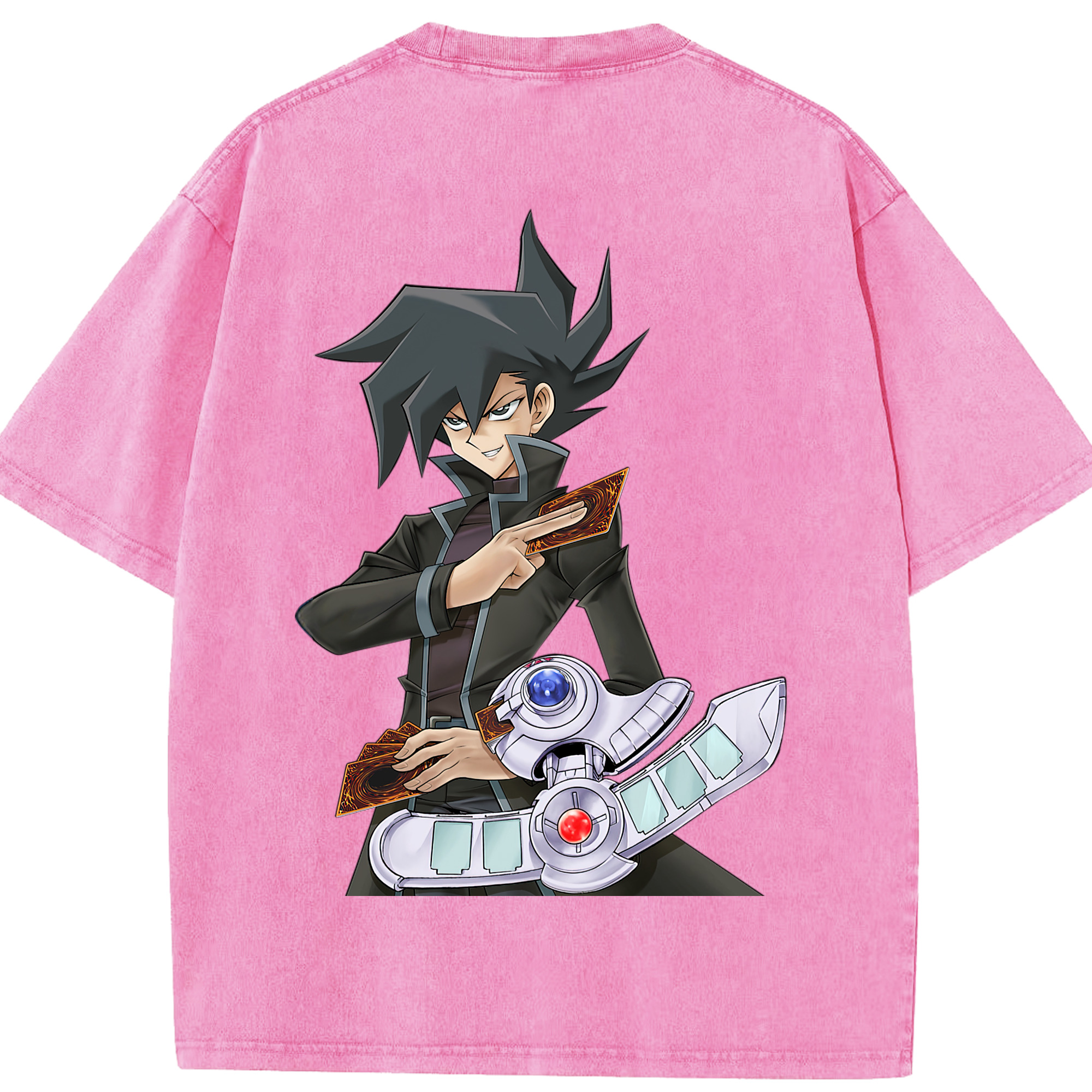 （画像用） 遊☆戯☆王 Yu-Gi-Oh! 綿100% ヴィンテージ風 半袖Tシャツ（背面プリント）